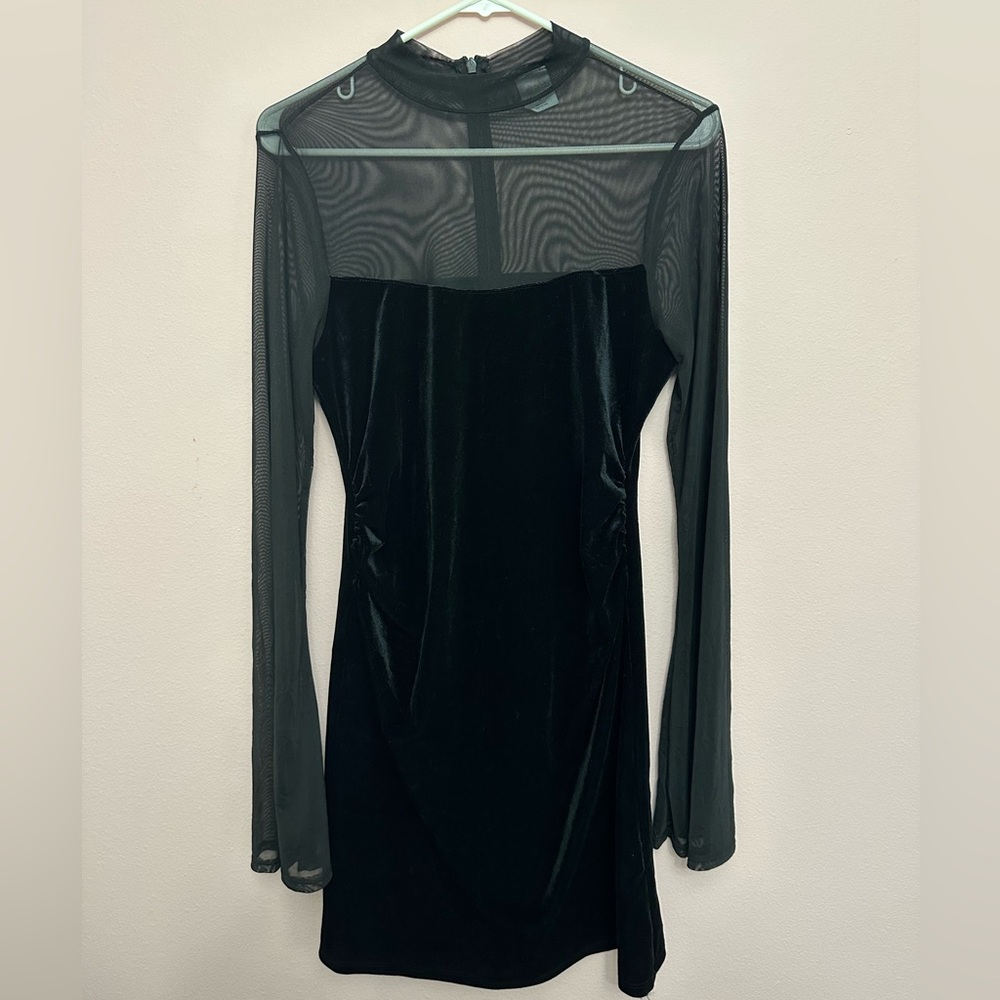 Wild Fable Black Sheer Dress - Picture 2 of 4